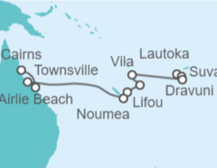 Itinerario del Crucero Fiji, Vanuatu y Airlie Beach - NCL Norwegian Cruise Line