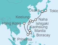Itinerario del Crucero Desde Tokio a Hong Kong (China) - Holland America Line
