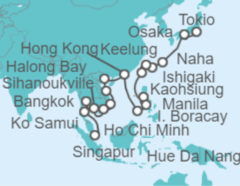 Itinerario del Crucero Desde Tokio a Singapur - Holland America Line