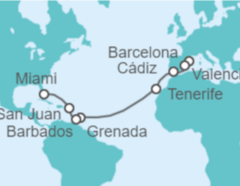 Itinerario del Crucero España, Barbados, Puerto Rico - MSC Cruceros