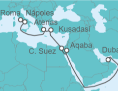 Itinerario del Crucero Italia, Grecia, Turquía, Jordania, Emiratos Árabes - Royal Caribbean