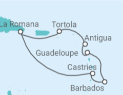 Itinerario del Crucero Todos los colores del Caribe - Costa Cruceros