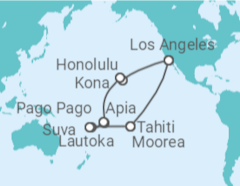 Itinerario del Crucero Estados Unidos (EE.UU.), Samoa Americana, Samoa, Fiji, Polinesia Francesa - Princess Cruises