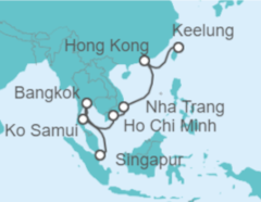 Itinerario del Crucero Singapur y Joyas de Asia - NCL Norwegian Cruise Line