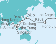 Itinerario del Crucero De Singapur a Los Ángeles (EEUU) - Princess Cruises