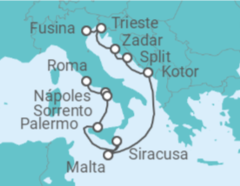 Itinerario del Crucero Italia y Croacia - Silversea