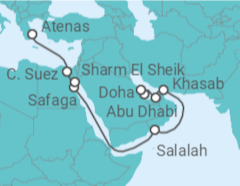 Itinerario del Crucero Desde Doha (Qatar) a Pireo (Atenas) - Silversea