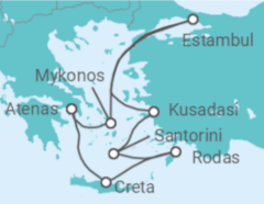 Itinerario del Crucero Grecia, Turquía - NCL Norwegian Cruise Line