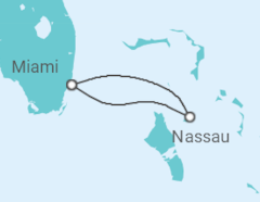 Itinerario del Crucero De Miami a Nassau  - Carnival Cruise Line