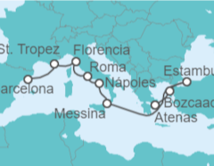 Itinerario del Crucero Francia, Italia, Turquía - Oceania Cruises