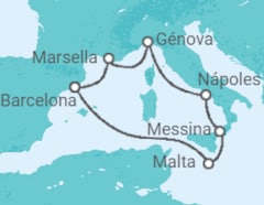 Itinerario del Crucero Perlas del Mediterráneo  - MSC Cruceros