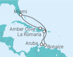 Itinerario del Crucero Caribe Sur - Carnival Cruise Line