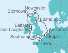 Itinerario del Crucero Islas Britanicas: Irlanda y Escocia - NCL Norwegian Cruise Line