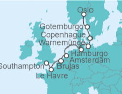 Itinerario del Crucero Capitales del Norte y Londrés - NCL Norwegian Cruise Line
