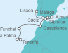 Itinerario del Crucero España, Portugal, Marruecos, Gibraltar - Oceania Cruises