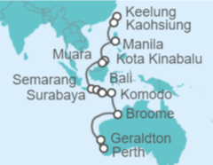 Itinerario del Crucero Desde Keelung (Taiwan) a Perth (Fremantle) Australia - Oceania Cruises