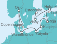 Itinerario del Crucero Capitales Balticas - NCL Norwegian Cruise Line