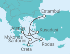 Itinerario del Crucero Turquía e Islas Griegas - NCL Norwegian Cruise Line