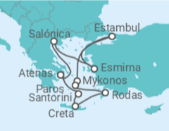 Itinerario del Crucero Estambul e Islas Griegas - NCL Norwegian Cruise Line