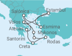Itinerario del Crucero Grecia, Turquía - NCL Norwegian Cruise Line