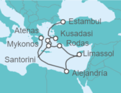 Itinerario del Crucero Israel, Chipre, Grecia, Turquía - NCL Norwegian Cruise Line