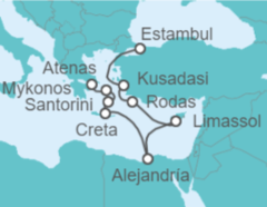 Itinerario del Crucero Turquía, Grecia, Israel - NCL Norwegian Cruise Line
