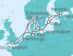 Itinerario del Crucero Capitales Bálticas - Cunard