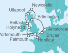 Itinerario del Crucero Reino Unido, Francia, Bélgica - Oceania Cruises