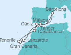 Itinerario del Crucero Islas Canarias y Marruecos - Celebrity Cruises