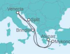 Itinerario del Crucero Molinos de Mikonos y Venecia - con bebidas - MSC Cruceros