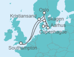 Itinerario del Crucero Fiordos Noruegos y Dinamarca - Princess Cruises