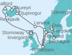 Itinerario del Crucero Sagas Vikingas e Islas del Norte - Holland America Line