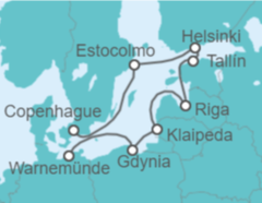 Itinerario del Crucero Polonia, Lituania, Letonia, Estonia, Finlandia, Suecia TI - MSC Cruceros