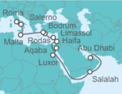 Itinerario del Crucero De Abu Dhabi a Roma - Regent Seven Seas