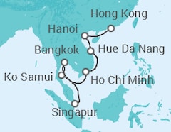 Itinerario del Crucero Vietnam, Tailandia y Singapur - Celebrity Cruises