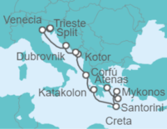 Itinerario del Crucero Desde Pireo (Atenas) a Trieste (Italia) - NCL Norwegian Cruise Line