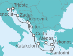 Itinerario del Crucero Desde Trieste (Italia) a Pireo (Atenas) - NCL Norwegian Cruise Line