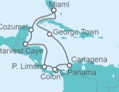 Itinerario del Crucero Canal de Panamá: Méjico, Costa Rica y Belice - NCL Norwegian Cruise Line