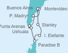 Itinerario del Crucero Ámerica del Sur: Argentina y Chile - NCL Norwegian Cruise Line