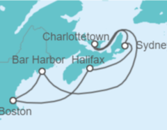 Itinerario del Crucero Canadá y Nueva Inglaterra - Princess Cruises