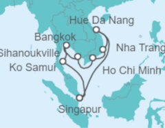 Itinerario del Crucero Tailandia, Vietnam - Holland America Line