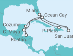 Itinerario del Crucero Honduras, México, Estados Unidos (EE.UU.), Puerto Rico - MSC Cruceros