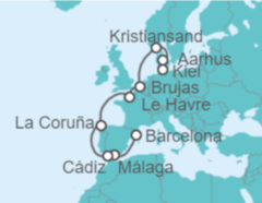 Itinerario del Crucero Historias del Norte de Europa - Costa Cruceros