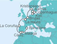 Itinerario del Crucero Historias del Norte de Europa - Costa Cruceros