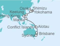 Itinerario del Crucero Sudeste Asiático y Australia - Princess Cruises