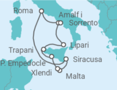 Itinerario del Crucero Malta, Italia - WindStar Cruises
