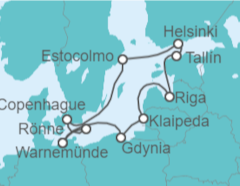 Itinerario del Crucero Polonia, Lituania, Letonia, Estonia, Finlandia, Suecia, Dinamarca - MSC Cruceros