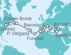 Itinerario del Crucero De Atenas a Canadá - Regent Seven Seas