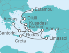 Itinerario del Crucero Mediterráneo Oriental - Regent Seven Seas