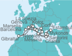 Itinerario del Crucero Mar Mediterráneo y Adriático - Princess Cruises